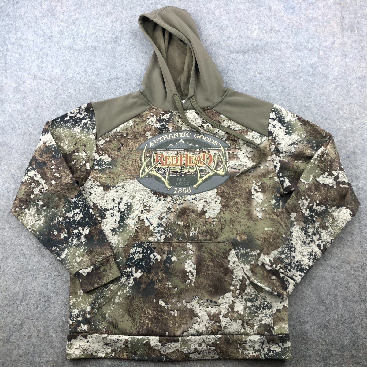 RedHead Hoodie Mens Medium Camo Active Strata Deer Logo Hunting Sweatshirt