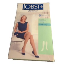JOBST UltraSheer Support Compression Stockings 8-15mmHg sun bronze knee NEW