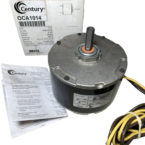 Century OCA1014 Condenser Fan Motor, 1/6 HP, 48Y, 1500 RPM, Replaces F48V07A01