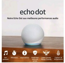 Amazon Echo Dot Blanc(5ème génération) Enceinte connectée Alexa, neuve sans fil