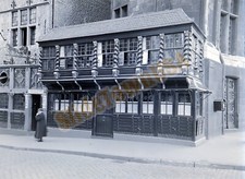 Vtg 1936 Photo Negative Olympic Vacation Cafe Rathaus Aachen Germany N00362