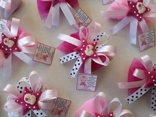 BOMBONIERA COMPLETA CALAMITA STELLINA,PIEDINI,POIS NASCITA BATTESIMO FESTA BIMBA