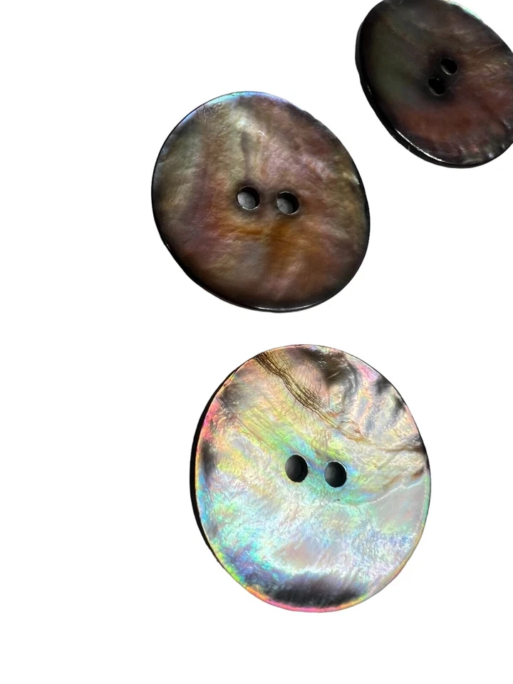 8 Botones Madreperla Tamaño Mediano 2 Agujeros Artesanía Natural (BTN2) Foto 3 de 4