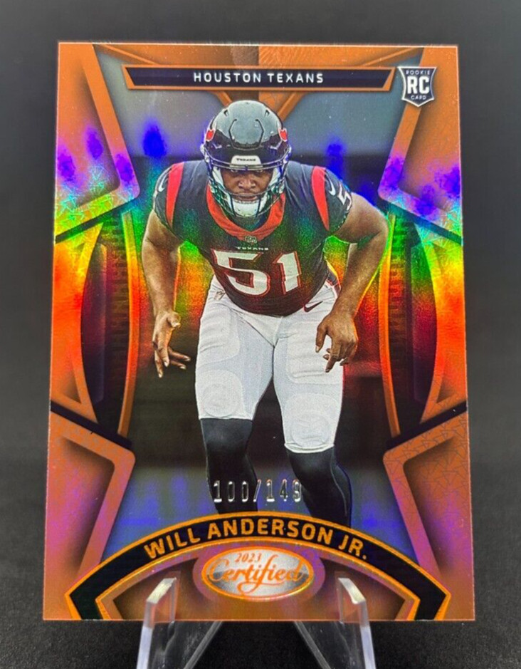 Will Anderson Jr 2023 NFL Certified 100/149 Orange Mirror Rookie RC #148 Texans