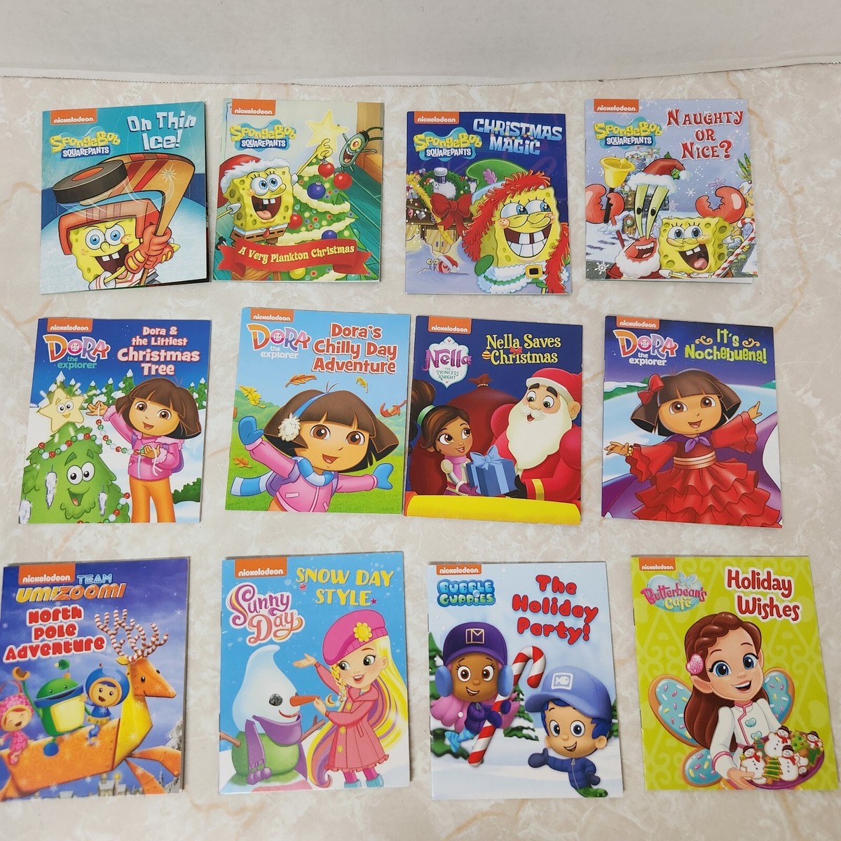 12 Mini Books Holiday Winter Christmas Nickelodeon Advent Gift