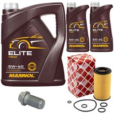 Motoröl Set MANNOL 5W40 7 Liter + Ölfilter + Schraube für Mercedes E-Klasse GLK Motoröl Set MANNOL 5W40 7 Liter + Ölfilter + Schraube für Mercedes E-Klasse GLK