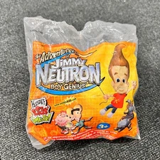 JIMMY NEUTRON Boy Genius in Rocket Ship Kids Toy 2003 Viacom Wendys