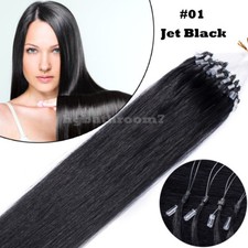 Micro Loop Ring THICK Russian 100% Remy Human Hair Extensions Tips Beads 22" ASP