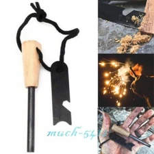 Fire Starter Flint Scraper Striker Survival Gear Ferro Rod Outdoor Camping Tool