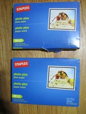 Lot of 2: Staples Photo Plus Gloss 4x6 Inch Photo Paper 60 Sheets Each NEW