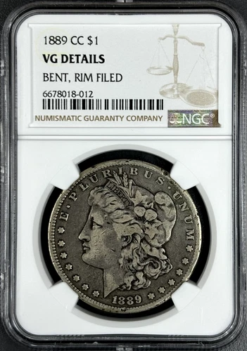 1889-CC $1 Morgan Dollar NGC VG Details Amazing Key Date w/ Nice Even Wear