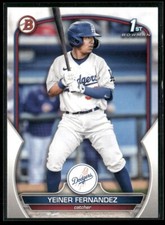 2023 Bowman 1st Edition #BPPF-138 Yeiner Fernandez Los Angeles Dodgers Card