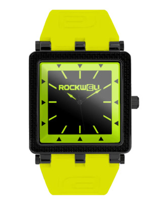 Brandneu In Der Box Rockwell CARBONFASER Armbanduhr GELB Limitierte Auflage