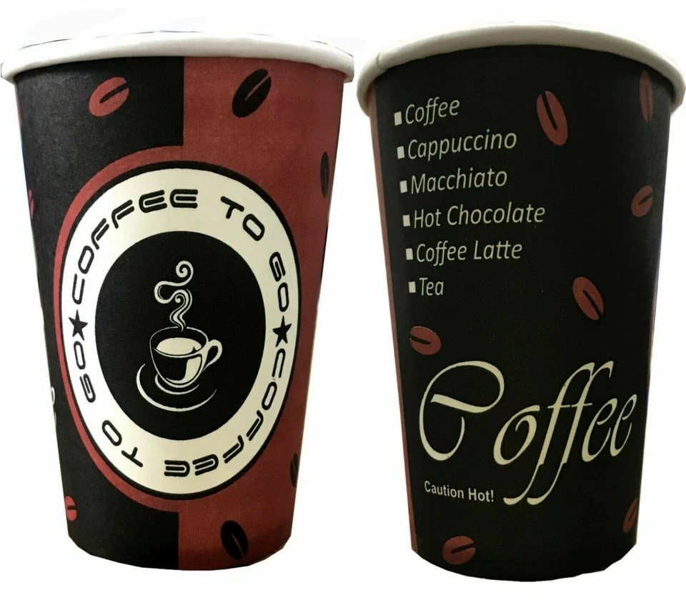Kaffeebecher Pappbecher 0,2l/0,3l Coffee to Go Becher Hartpapier,Deckel,Stäbchen - Bild 2 von 4