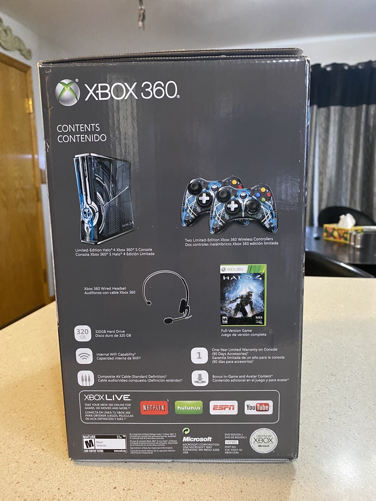 Xbox 360 Slim Halo 4 Limited Edition Console In Box w/ 2 Controllers Tested 885370472806 eBay