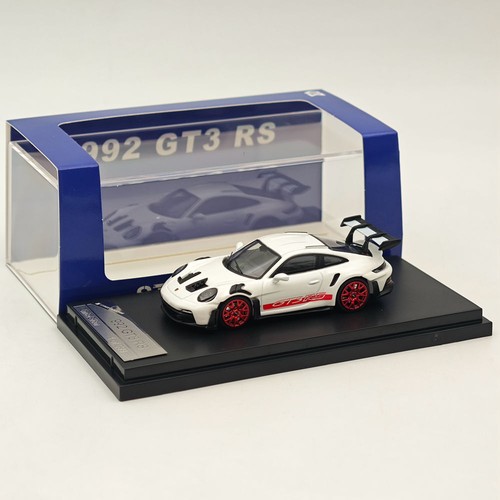 SW 1:64 Porsche 992 GT3 RS Racing Sports White Diecast Models Car Collection - Picture 7 of 7