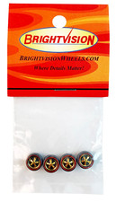 4 Brightvision Redline Wheels - 4 Small Deep Dish GOLD Chrome Style