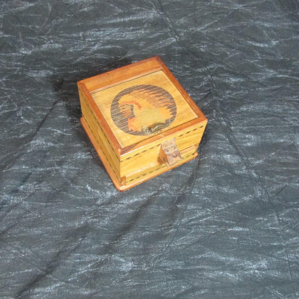 japanese cigarette dispenser Vintage Wood Japanese Puzzle Mechanical Cigarette Dispenser Box, Native  Indian