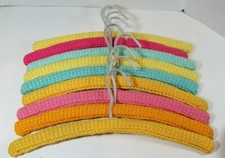 Vintage Macrame Clothing Clothes Blouse Hangers Set of Nine