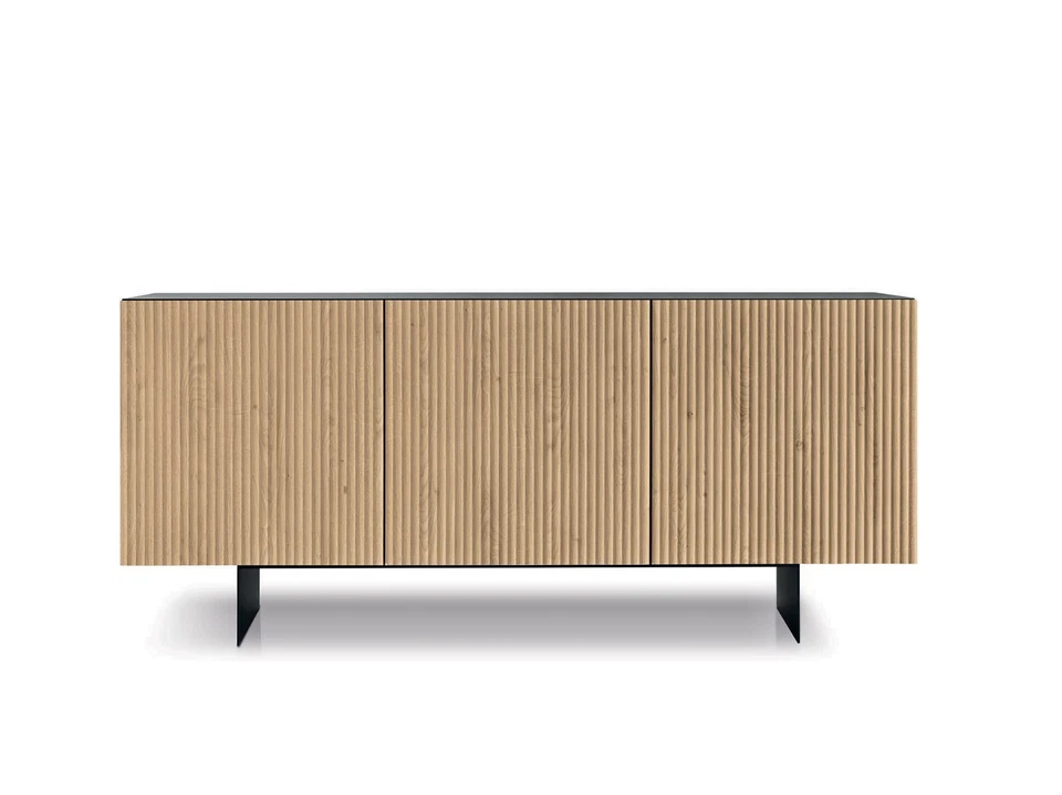 Buffet Design Moderne 3 Portes Chêne Clair Pour Salle À Manger CIC-581 - Photo 1/3