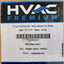 20"x10" HVAC Premium Air Return Aluminum Single Deflection Adjustable Air Grille