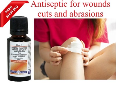 Iodine Tincture 5 Antiseptic For Wounds Cuts And Abrasions 20ml 3800221290351 Ebay