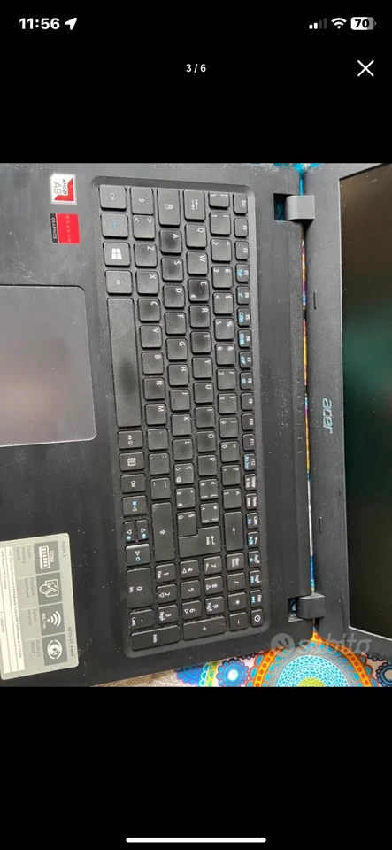  Acer Aspire 3 A315-21-90VF A9-9420 Computer portatile 39,6 cm (15.6") HD AMD A9 - Immagine 4 di 4