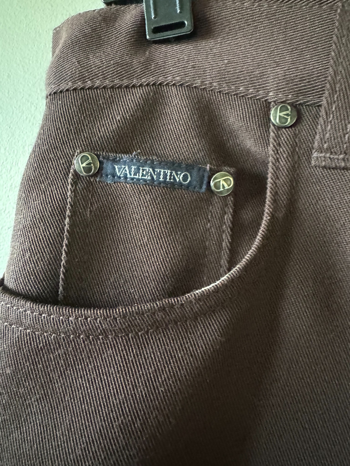 Valentino Jeans Chocolate Brown Pants SZ 30 Made in Italy EUC thumbnail 2