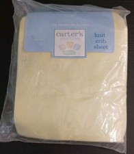 Vtg Carter's Starters Yellow Knit Baby Crib Sheet 100 Cotton MADE IN USA