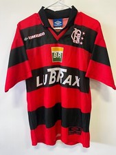 Vintage 90s Umbro Brazil Flamengo Lumbras Petrobras Football Soccer Jersey S