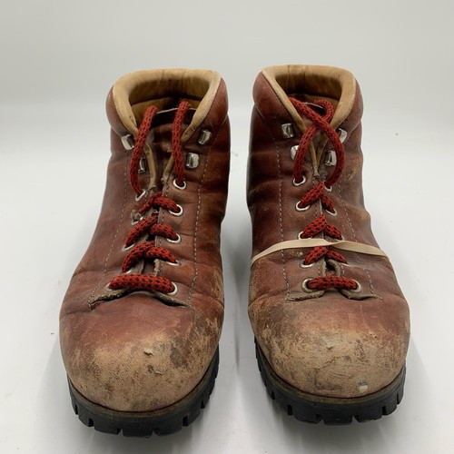 VINTAGE Vasque Highlander Sundowner Mountaineering Boots Leather Brown
