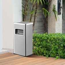 Metal Steel Cigarette Ashtray Bin FreeStanding Litter Outdoor Dustbin Commercial