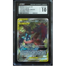 Greninja & Zoroark GX  201 CGC 10 Unbroken Bonds Pokemon Card