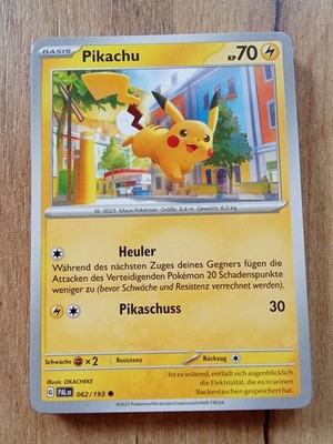 Pokemon Karte Pikachu Deutsch 062/193