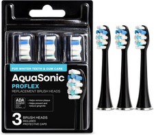 AquaSonic Genuine Proflex Replacement Brush Heads ADA Accepted for Whiter