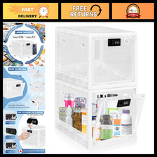 Large Capacity Lockable Storage Box - 2 Pack Medicine Organizer with Code - Safe