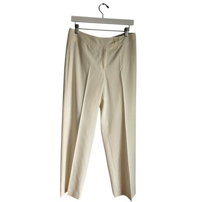 Josephine Chaus Off White Dress Pants Trousers size 10 Minimalist Neutral Medium