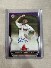 2023 Bowman Elmer Rodriguez-Cruz #PPA-ER Prospect Purple Auto /250  Yankees