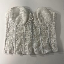 Dominique 7749 Colette Lace Longline Bridal Bra Bustier White 38C