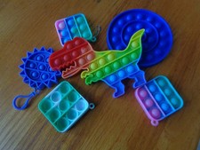 Pop It Fidget Toys Silicone Push Bubble Sensory Stress Relief Game Gift for Kids