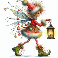 5D Christmas Diamond Painting Kits for Adults, Christmas Elf Diamond Art Kits...