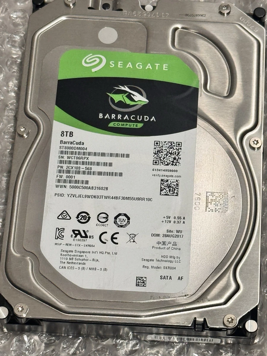 Seagate SATA II 8TB Storage Capacity Hard Drives (HDD, SSD & NAS