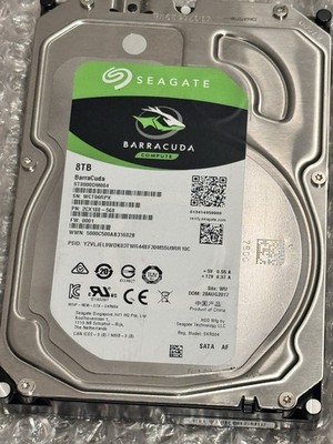 1x Seagate BarraCuda ST8000DM004 8TB 5400 RPM 256MB Cache SATA 6.0