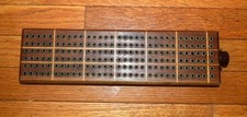 Vintage 13 Cribbage Board Maple Hardwood Bras...