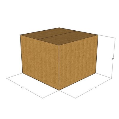 10 12x12x9 Kraft Brown Corrugated Shipping Boxes 32 ECT Single-Wall New