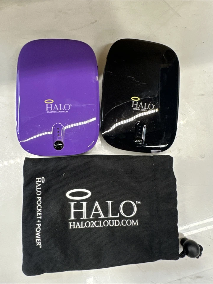 批量 2 件 HALO 口袋 Power 5500 便携式充电器 移动电源,黑色和紫色 5500 — 第 2/3 张图片