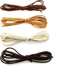 Suede Leather Cord 8M 4Color 2Mm Flat Craft Velvet Thong Jewellery String Rope T