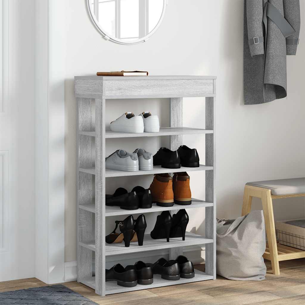 Scarpiera Grigio Sonoma 60x30x98 cm in Legno truciolato - 3