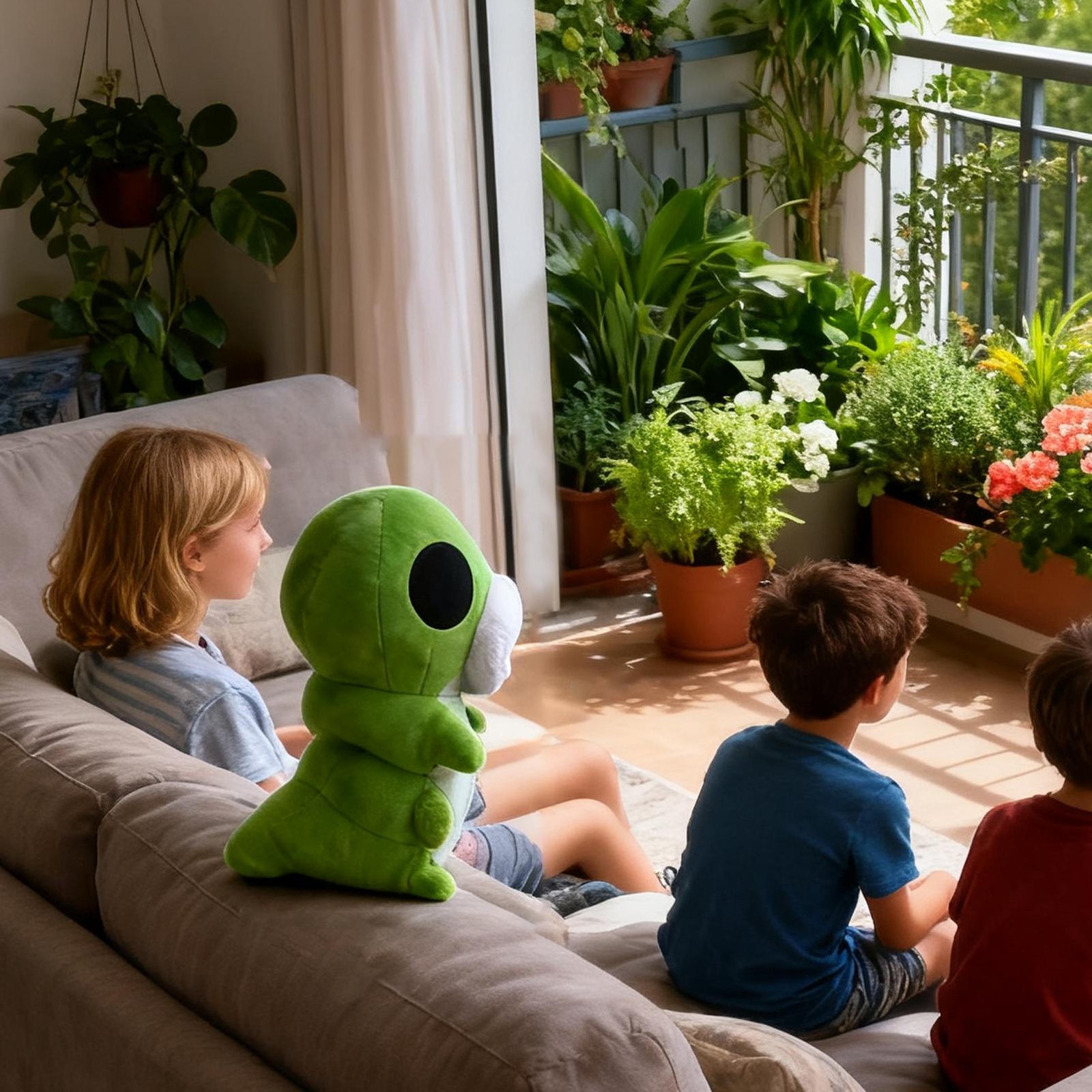 Hollow Knight Grub Plush Figure Statue Green Caterpillar Plush 9.8 In