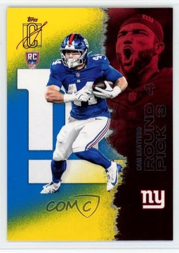 2025 Topps Signature Class Blue & Yellow Cam Skattebo #119 Rookie RC